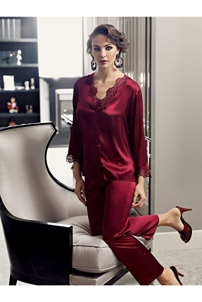 PERİN 9060 Altılı Saten Gecelik  Sabahlık Takımı