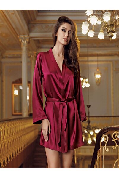 PERİN 1020 Сатиновий халат для нареченої