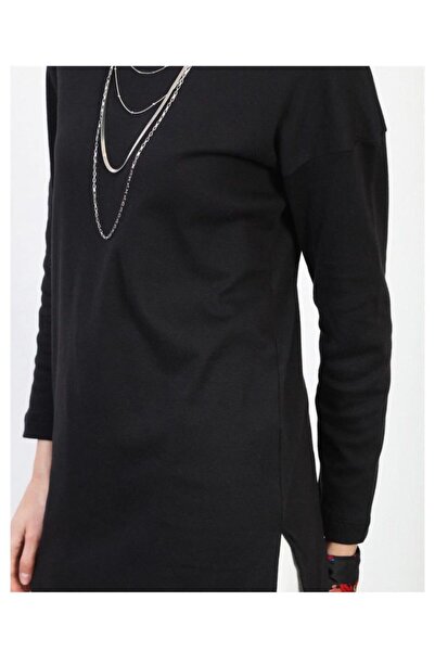 ALYA BUTİK Siyah Basic Sweatshirt