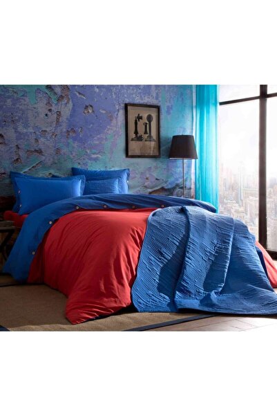 Taç Colorful Double Red Youth Fashion Ranforce Duvet Cover Set