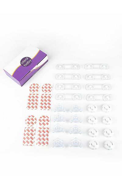 İdeal Baby 8 Pieces of Corner Protector + 8 Pieces of Socket Cover + 8 Pieces of Mini Multi-Purpose