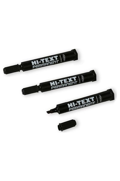 Hi-Text Permanent M. Cut End Black 830pc 12 Pieces