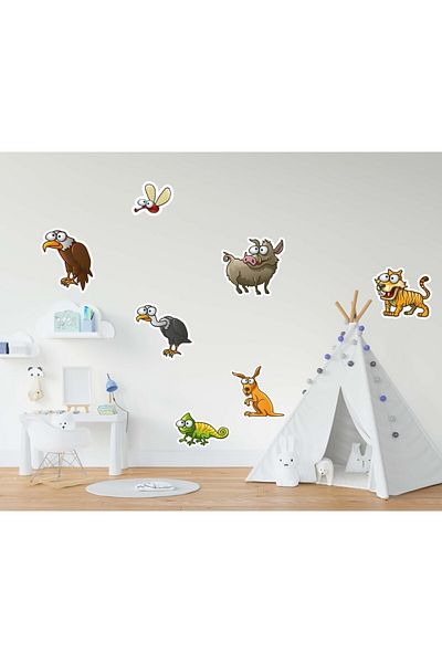 Sepet Yıldızı Autocolant decorativ de perete Confused Animals - Camera copiilor