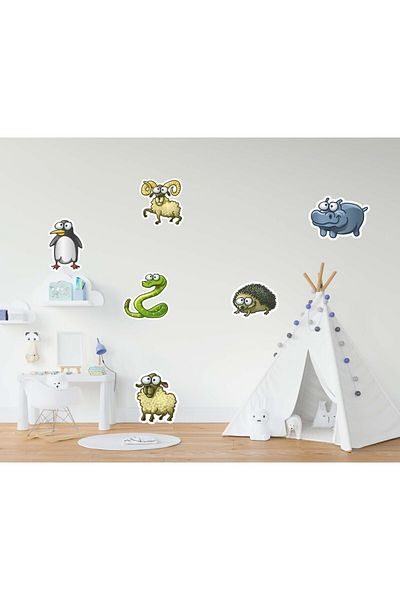 Sepet Yıldızı Autocolant decorativ de perete Confused Animals - Camera copiilor