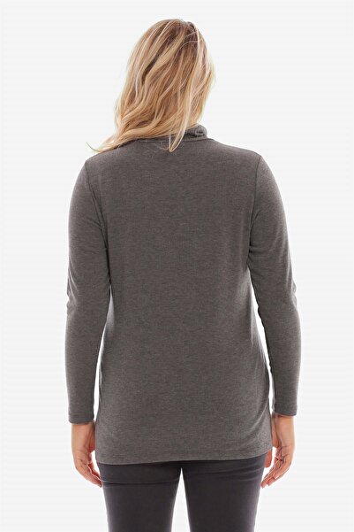 Metpoint Turtleneck Anthracite Large Size Knitwear