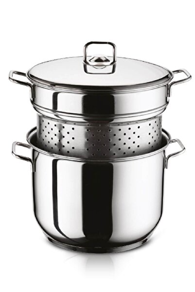 Hascevher 22X16,5 cm Spaghetti Pot - with Metal Lid - Pasta Pot