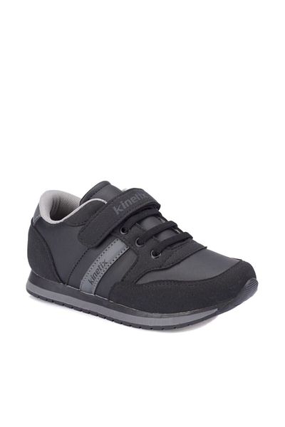 Kinetix PAYOF PU Black Gray Boys' Sneakers100264250