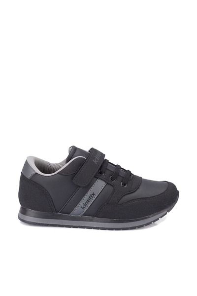Kinetix PAYOF PU Black Gray Boys' Sneakers100264250