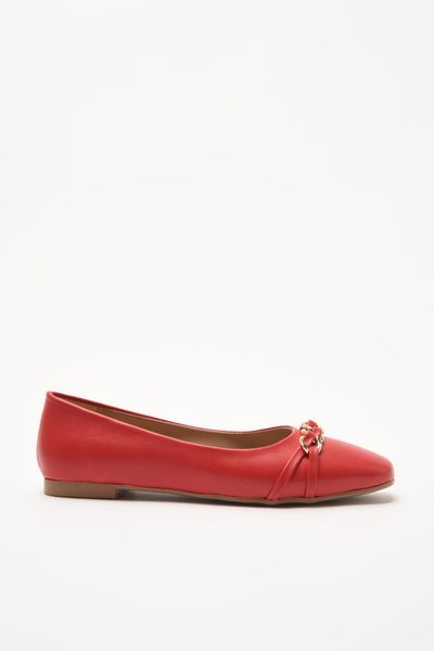 Red Ballerina Flats Styles, Prices - Trendyol