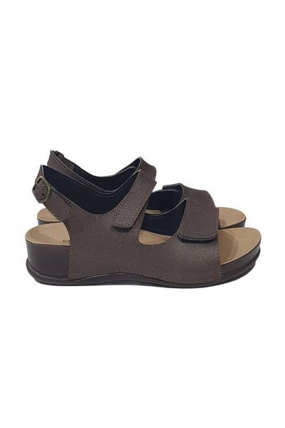 Ceyo Women's Copper Velcro Anatomical Sole Sandals