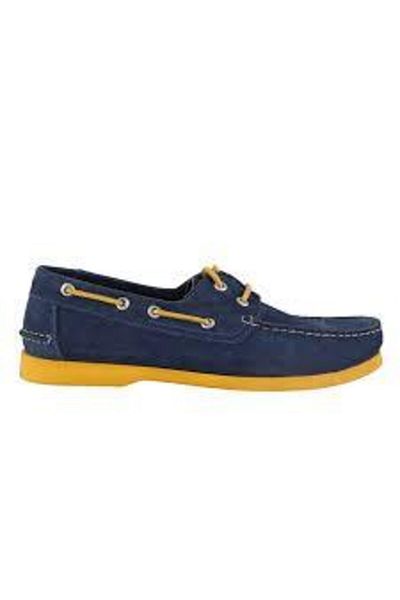 Jump 11151 Pantofi pentru bărbați, albastru, galben, din piele naturală 11151