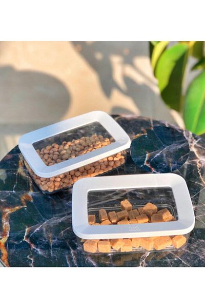VİP AHMET Vacuum Clear Storage Container Set of 2 - 600ml
