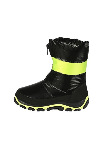 BUCKHEAD BUCK1058 Peaky Shiny Çocuk Siyah Yeşil Kar Botu