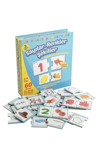 kaan oyuncak 60 Pieces Numbers-colors-shapes Puzzle
