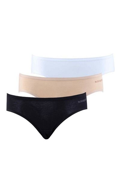 Blackspade Γυναικεία Slip Panties 3 Pack Essential 1575 - Μαύρο - Λευκό - Δέρμα