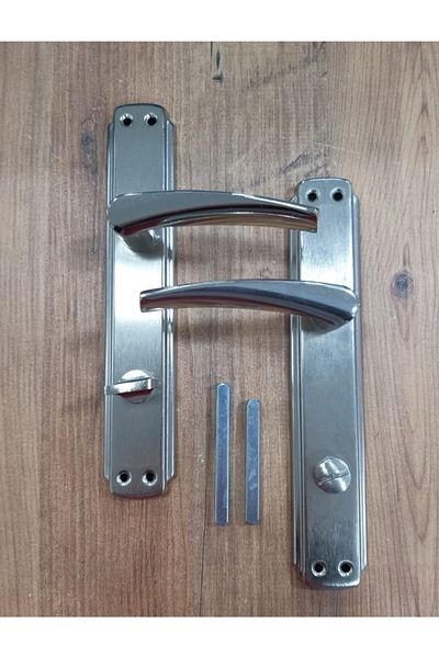 ARON Brawo Mirrored Nickel Satin Bathroom-WC Door Handle Right 1tkm