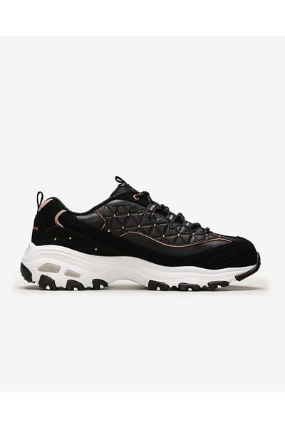 SKECHERS D'LITES - GLAMOUR FEELS Women's Black Sneakers - 13087 BKRG