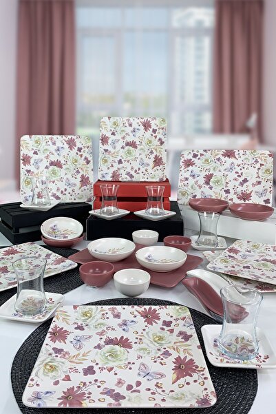 Keramika Siera Bahar Serisi 32 Parça 6 Kişilik Kahvaltı Takımı