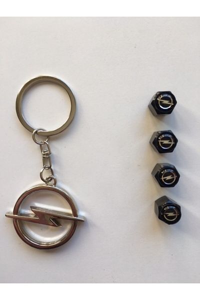 Opel Metal Auto Keychain and Chrome Valve Cover Set