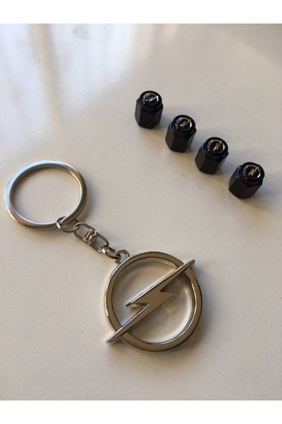 Opel Metal Auto Keychain and Chrome Valve Cover Set