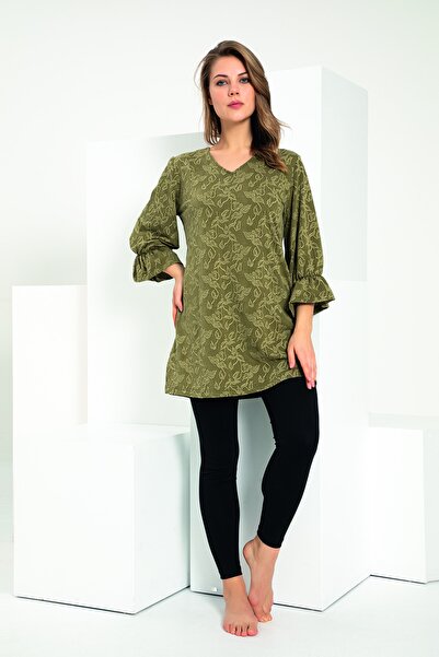Free Angel Khaki Black Women's Tights Tunic Set