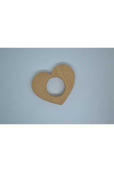 DMahşap Heart Wooden Teether, Teether