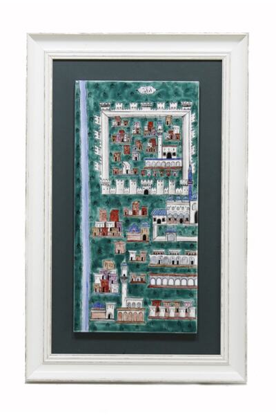 OTANTİK ÇİNİ Matrakçı Nasuh Adana Minyatürü Tablo 36x56 Cm Dir