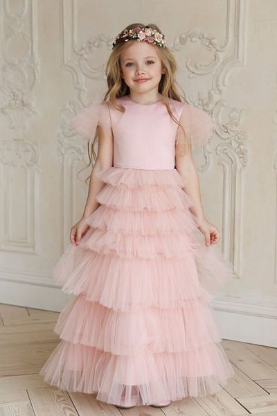 Da&Mira Girl's Pink Design Dress