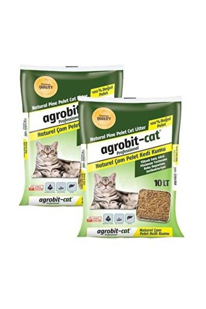 agrobit cat Doğal Kedi Kumu Çam Peleti 2x10lt