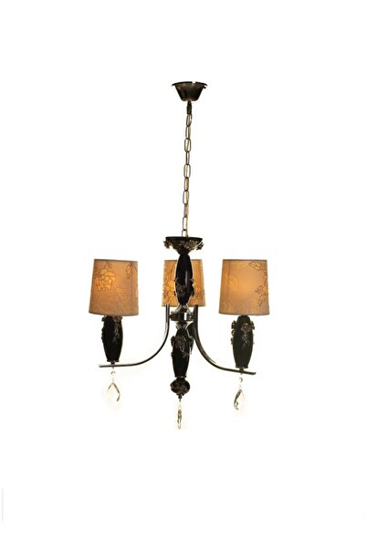 SARPER AVİZE Sarper Metal Kaplama Pvc Detaylı Sarkıt Avize Siyah