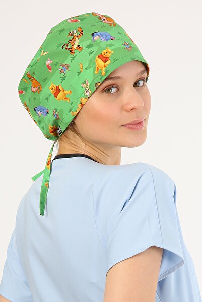 Owlet Medikal Winnie The Pooh Desenli Yeşil Cerrahi Bone