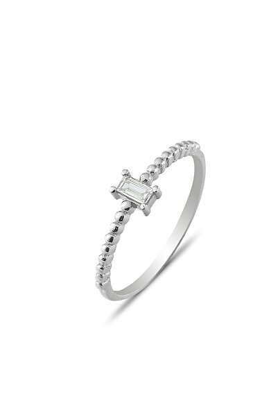MySilvers Baget Taşlı Çıtır Yüzük