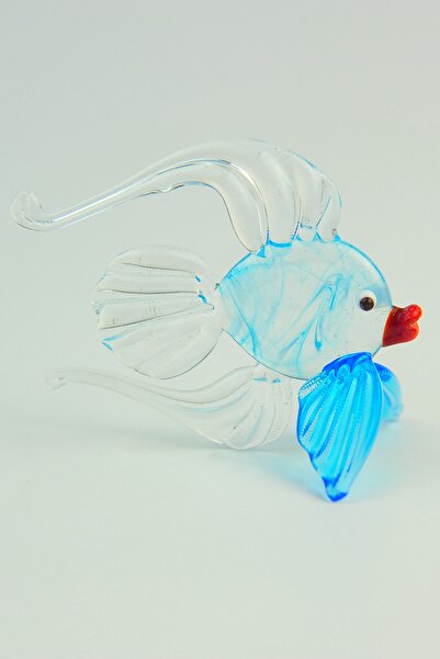 CAMZADE Dekoratif El Yapımı Cam Balık Biblo