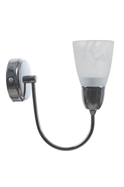 Uçar Chrome White Glass Sconce
