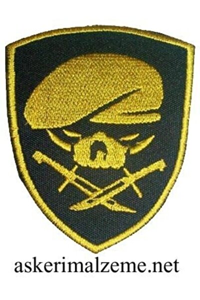 SINGLE SWORD Komando Kurt Çekmaster Bordo Bere Kol Arması Sarı Nakış Işleme Patch, Peç Model