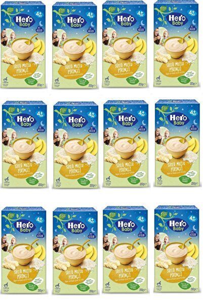 Hero Baby Gece Sütlü Muzlu Pirinçli 200 G X 12 Adet