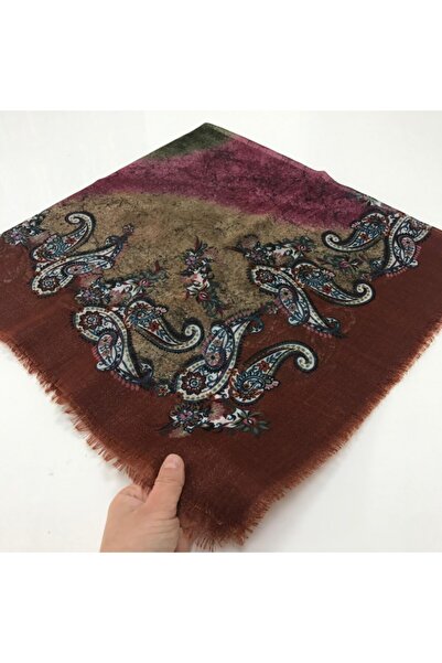 feray suda Eşarp Keten Flamlı Simli Tüylenmeyen Desenli Ince Mevsimlik Günlük...