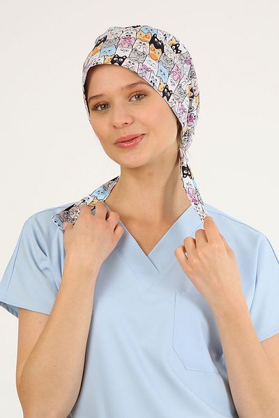 Owlet Medikal Fancy Cats Surgical Hijab Bonnet
