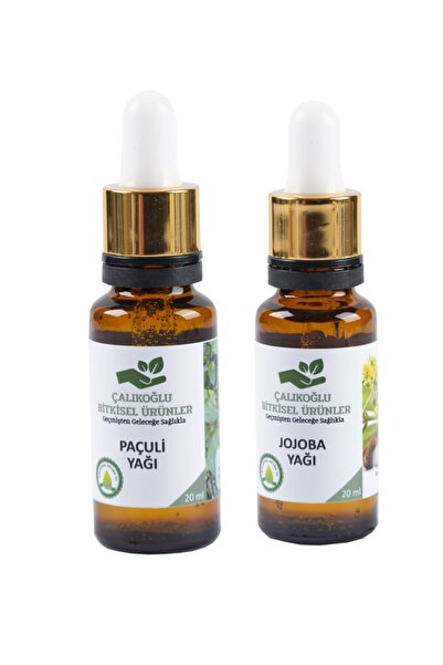 Çalıkoğlu Bitkisel Ürünler 20 مل زيت الجوجوبا - 15% زيت الباتشولي عبوة من قطعتين