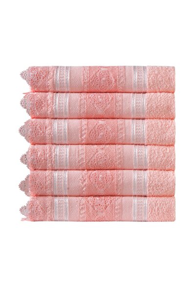 Kardelen 100% Cotton Laced 6-Piece Towel 50x90