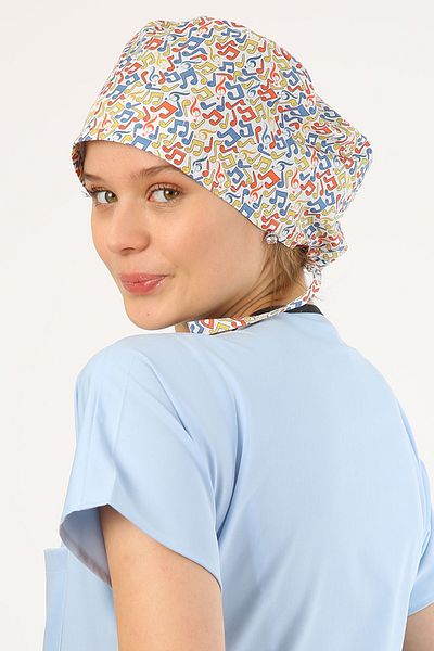 Owlet Medikal Colorful Note Patterned Surgical Bonnet