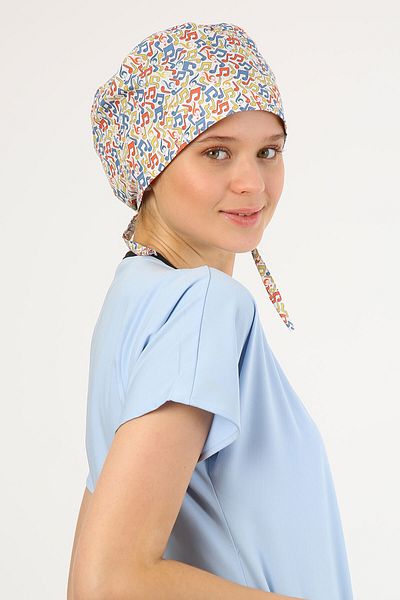 Owlet Medikal Colorful Note Patterned Surgical Bonnet