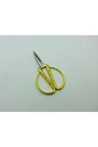 OzanTuhafiye Vintage Sewing Embroidery Promise Engagement Scissors M11 Gold