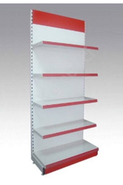Mekoraf Kırmızı Beyaz 5 Katlı Raf