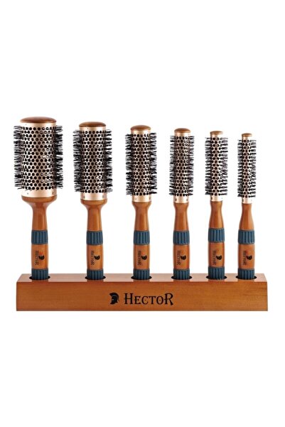 Hector Profesyonel Metal Fön Fırça Seti 6'lı (VENT Sehpalı)