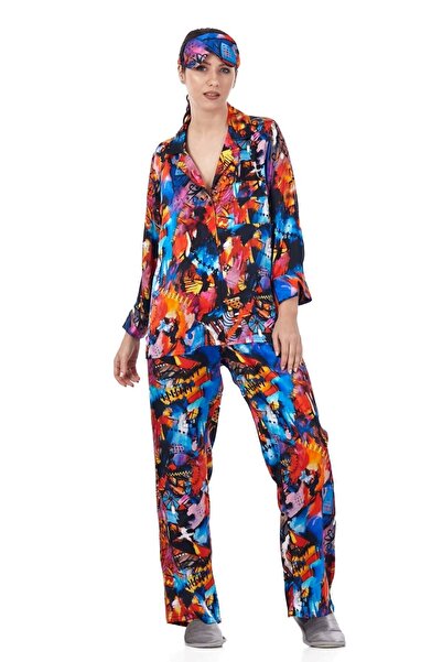 Nomads Felt Silk Shirt Trousers-Pajamas Set| Abstract Pattern 6| Nomads Felt