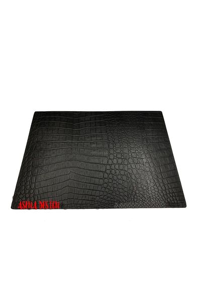 ASENA DESİGN American Service Leather Crocodile Black 12 Pieces for 6 People