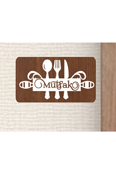 Miana Lazer Ahşap Mutfak Tabelası Ev Dekorasyon Ahşap Oda Tabelası Mutfak Yaz...