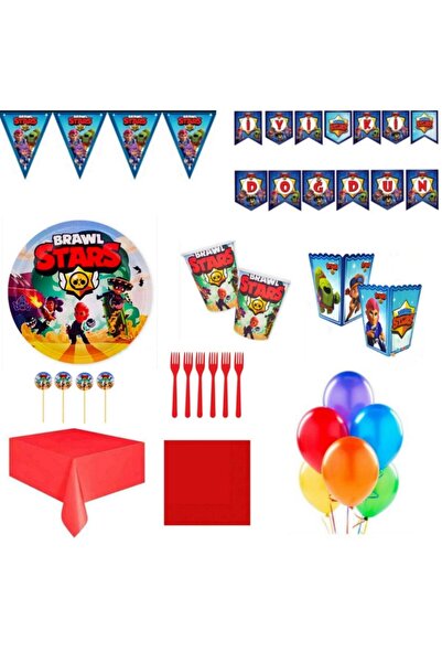 BRAWL STARS 8 Kişilik Doğum Günü Seti Izmir Party Store