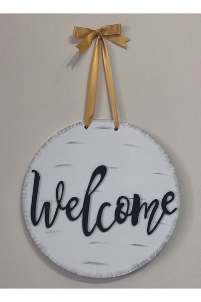 HOBİ55 Στολίδι Πόρτας Welcome 33x33 εκ